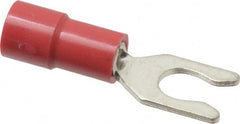 Thomas & Betts - #8 Stud, 22 to 18 AWG Compatible, Partially Insulated, Crimp Connection, Locking Fork Terminal - First Tool & Supply