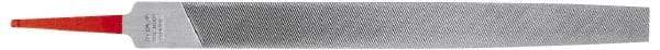 Simonds File - 12" Long, Second Cut, Half Round American-Pattern File - Double Cut, Tang - First Tool & Supply