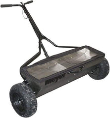 Meyer Products - 100 Lb Stainless Steel Walk Behind Drop Landscape Spreader - 13" Pneumatic Wheels - First Tool & Supply