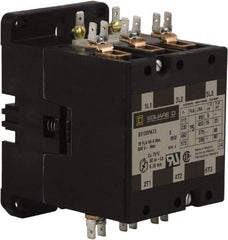 Square D - 3 Pole, 75 Amp Inductive Load, 24 Coil VAC at 50/60 Hz, Definite Purpose Contactor - Phase 1 and Phase 3 Hp:  15 at 230 VAC, 25 at 230 VAC, 40 at 460 VAC, 40 at 575 VAC, 5 at 115 VAC, 94 Amp Resistive Rating, CE, CSA, UL Listed - First Tool & Supply