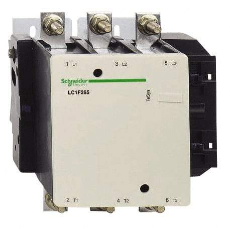 Schneider Electric - 3 Pole, 265 Amp at 440 VAC and 350 Amp at 440 VAC, Nonreversible IEC Contactor - Bureau Veritas, CCC, CSA, DNV, EN/IEC 60947-1, EN/IEC 60947-4-1, GL, JEM 1038, LROS, RINA, RMRoS, RoHS Compliant, UL Listed - First Tool & Supply