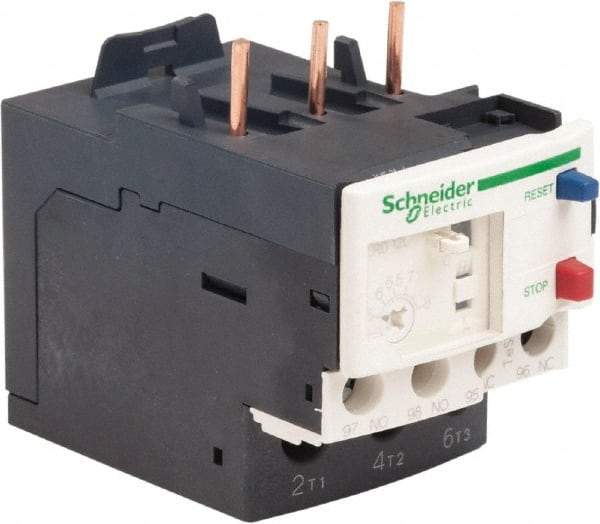 Schneider Electric - 3 Pole, NEMA Size 00-1, 5.5 to 8 Amp, 690 VAC, Thermal NEMA Overload Relay - Trip Class 20, For Use with LC1D09, LC1D12, LC1D18, LC1D25, LC1D32 and LC1D38 - First Tool & Supply