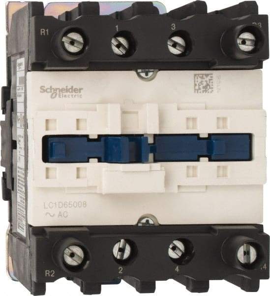 Schneider Electric - 4 Pole, 120 Coil VAC at 60 Hz, 80 Amp at 440 VAC, Nonreversible IEC Contactor - Bureau Veritas, CCC, CSA, CSA C22.2 No. 14, DNV, EN/IEC 60947-4-1, EN/IEC 60947-5-1, GL, GOST, LROS, RINA, RoHS Compliant, UL 508, UL Listed - First Tool & Supply