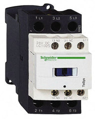 Schneider Electric - 3 Pole, 24 Coil VAC at 50/60 Hz, 25 Amp at 440 VAC and 40 Amp at 440 VAC, Nonreversible IEC Contactor - 1 Phase hp: 2 at 115 VAC, 3 at 230/240 VAC, 3 Phase hp: 15 at 460/480 VAC, 20 at 575/600 VAC, 5 at 200/208 VAC, 7.5 at 230/240 VAC - First Tool & Supply