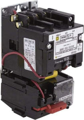 Square D - 220 Coil VAC at 50 Hz, 240 Coil VAC at 60 Hz, 9 Amp, Nonreversible Open Enclosure NEMA Motor Starter - 3 Phase hp: 1-1/2 at 200 VAC, 1-1/2 at 230 VAC, 2 at 460 VAC, 2 at 575 VAC - First Tool & Supply