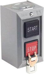 Schneider Electric - 2 Operator, Projecting Pushbutton Control Station - Start, Stop (Legend), Momentary Switch, NO/NC Contact, NEMA 1 - First Tool & Supply