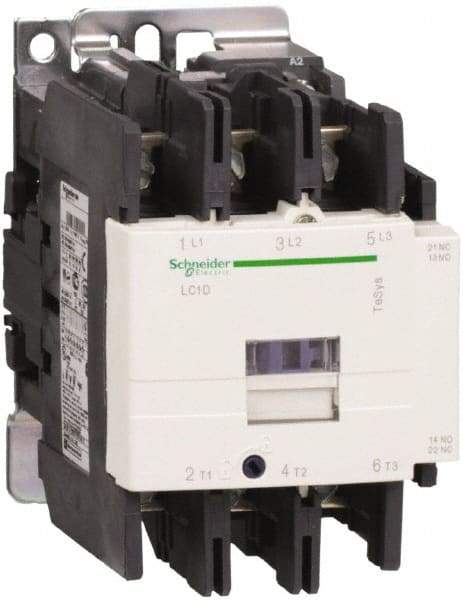 Schneider Electric - 3 Pole, 48 Coil VAC at 50/60 Hz, 95 Amp at 440 VAC, Nonreversible IEC Contactor - Bureau Veritas, CCC, CSA C22.2 No. 14, DNV, EN/IEC 60947-4-1, EN/IEC 60947-5-1, GL, GOST, LROS, RINA, UL 508 - First Tool & Supply