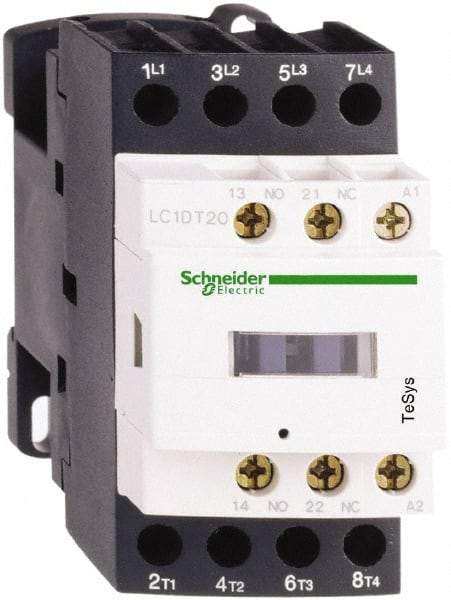 Schneider Electric - 4 Pole, 24 Coil VAC at 50/60 Hz, 32 Amp at 440 VAC, Nonreversible IEC Contactor - Bureau Veritas, CCC, CSA, CSA C22.2 No. 14, DNV, EN/IEC 60947-4-1, EN/IEC 60947-5-1, GL, GOST, LROS, RINA, UL 508, UL Listed - First Tool & Supply