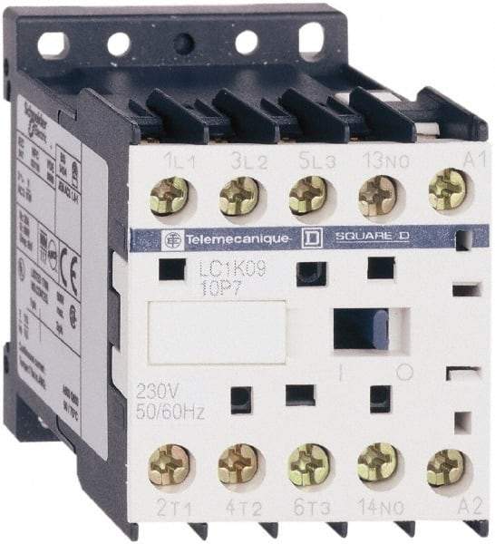 Schneider Electric - 3 Pole, 230 Coil VAC at 50/60 Hz, 16 Amp at 690 VAC, 20 Amp at 440 VAC and 9 Amp at 440 VAC, IEC Contactor - CSA, RoHS Compliant, UL Listed - First Tool & Supply