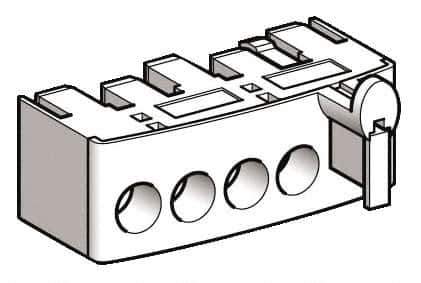 Schneider Electric - Starter Control Terminal Block - For Use with LU2BA0, LU2BB0, LU2MB0, LU6MB0, TeSys U - First Tool & Supply