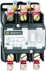 Square D - 3 Pole, 40 Amp Inductive Load, 277 Coil VAC at 60 Hz, Definite Purpose Contactor - Phase 1 and Phase 3 Hp:  10 at 230 VAC, 20 at 460 VAC, 25 at 575 VAC, 3 at 115 VAC, 7.5 at 230 VAC, 50 Amp Resistive Rating, CE, CSA, UL Listed - First Tool & Supply