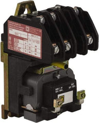 Square D - No Enclosure, 3 Pole, Electrically Held Lighting Contactor - 20 A (Tungsten), 30 A (Fluorescent), 277 VAC at 60 Hz, 3NO Contact Configuration - First Tool & Supply