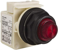 Schneider Electric - 24 V, 28 V Red Lens Indicating Light - Round Lens, Screw Clamp Connector, Corrosion Resistant, Dust Resistant, Oil Resistant - First Tool & Supply