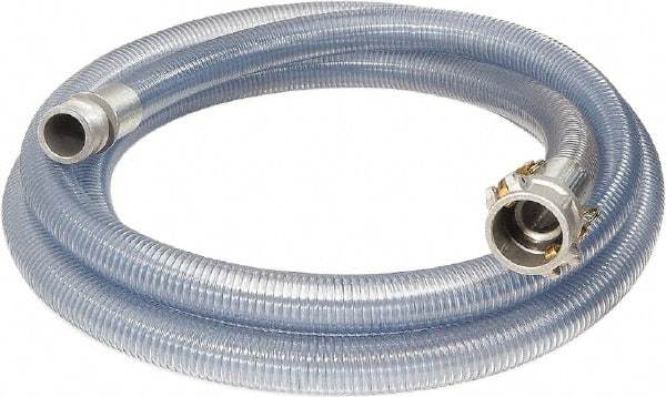 Alliance Hose & Rubber - 1" Inside x 1.24" Outside Diam, Food & Beverage Hose - 5" Bend Radius, Clear, 20' Long, 106 Max psi, 29 Vacuum Rating - First Tool & Supply