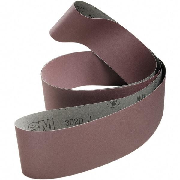 3M - 2" Wide x 132" OAL, 180 Grit, Aluminum Oxide Abrasive Belt - Aluminum Oxide, Coated, Cloth Backing, Series 302D - First Tool & Supply