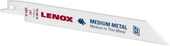 Lenox - 6" Long x 3/4" Thick, Bi-Metal Reciprocating Saw Blade - Straight Profile, 18 TPI, Toothed Edge - First Tool & Supply