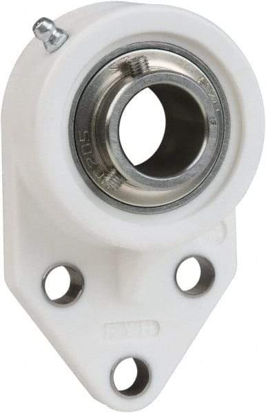 Value Collection - 3/4" ID, 4-1/4" OAL x 1-5/16" OAH 3 Bolt Flange Mounted Bearing - 1,495 Lb Static Cap, 2,877 Lb Dyn Cap, 1-1/2" Btw Mnt Hole Ctrs, 39/64" Base-to-Ctr Ht, Thermoplastic - First Tool & Supply