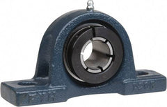 Value Collection - 1-3/16" ID, 6-1/2" OAL x 3-5/16" OAH Pillow Block - 2,540 Lb Static Cap, 4,383 Lb Dyn Cap, 4-3/4" Btw Mnt Hole Ctrs, 1-11/16" Base-to-Ctr Ht, Cast Iron - First Tool & Supply