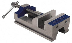 Gibraltar - 3" Jaw Opening Capacity x 1-3/4" Throat Depth, Horizontal Drill Press Vise - 3" Wide Jaw, Stationary Base, Standard Speed, 7-1/2" OAL, Cast Iron - First Tool & Supply