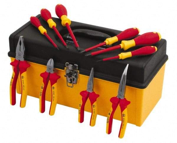 Wiha - 10 Piece Insulated Hand Tool Set - Comes in Tool Box - First Tool & Supply