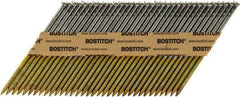 Stanley Bostitch - 12 Gauge 0.113" Shank Diam 2-3/8" Long Framing Nails for Power Nailers - Steel, Bright Finish, Ring Shank, Angled Stick Paper Tape Collation, Round Head - First Tool & Supply