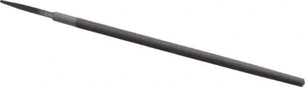 Value Collection - 8" Long, Second Cut, Round American-Pattern File - Double Cut, Tang - First Tool & Supply