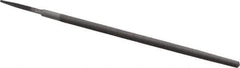 Value Collection - 8" Long, Second Cut, Round American-Pattern File - Double Cut, Tang - First Tool & Supply