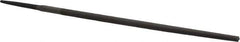 Value Collection - 8" Long, Smooth Cut, Round American-Pattern File - Double Cut, Tang - First Tool & Supply