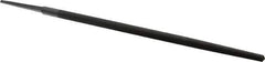 Value Collection - 12" Long, Smooth Cut, Round American-Pattern File - Double Cut, Tang - First Tool & Supply