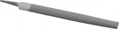 Value Collection - 8" Long, Second Cut, Half Round American-Pattern File - Double Cut, 7/32" Overall Thickness, Tang - First Tool & Supply