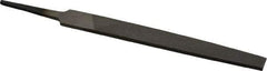 Value Collection - 4" Long, Second Cut, Flat American-Pattern File - Double Cut, 5/64" Overall Thickness, Tang - First Tool & Supply