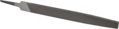 Value Collection - 8" Long, Second Cut, Flat American-Pattern File - Double Cut, 7/32" Overall Thickness, Tang - First Tool & Supply