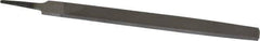 Value Collection - 10" Long, Smooth Cut, Flat American-Pattern File - Double Cut, 1/4" Overall Thickness, Tang - First Tool & Supply