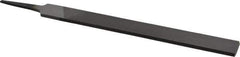 Value Collection - 8" Long, Smooth Cut, Hand American-Pattern File - Double Cut, 7/32" Overall Thickness, Tang - First Tool & Supply