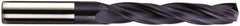 Accupro - 31/64" 150° Solid Carbide Jobber Drill - Bright Finish, Spiral Flute, 4-3/4" OAL, Standard Point - First Tool & Supply