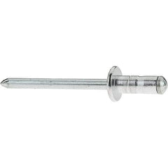 RivetKing - Dome Head Aluminum Multi Grip Blind Rivet - Steel Mandrel, 0.063" to 0.252" Grip, 0.44" Length Under Head, 3/16" Body Diam - First Tool & Supply