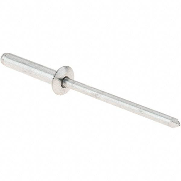 RivetKing - Size 4-8 Dome Head Aluminum Open End Blind Rivet - Aluminum Mandrel, 3/8" to 1/2" Grip, 1/8" Body Diam - First Tool & Supply