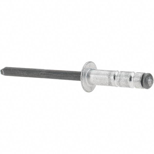 RivetKing - Dome Head Aluminum Open End Blind Rivet - Steel Mandrel, 0.252" to 0.504" Grip, 0.731" Length Under Head, 3/16" Body Diam - First Tool & Supply