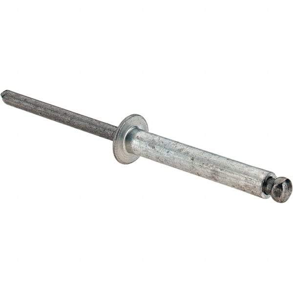 Value Collection - Size 616 Dome Head Aluminum Open End Blind Rivet - Steel Mandrel, 0.751" to 1" Grip, 3/8" Head Diam, 0.192" to 0.196" Hole Diam, 1.2" Length Under Head, 3/16" Body Diam - First Tool & Supply