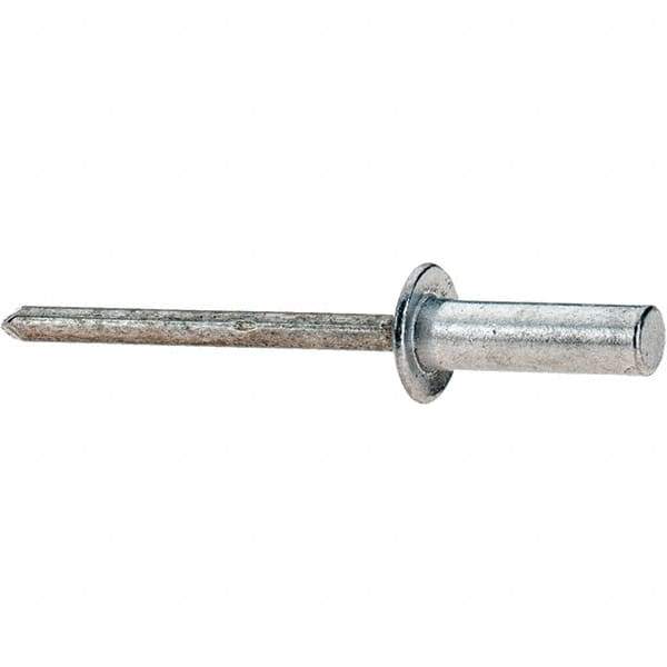 Value Collection - Size 66 Dome Head Aluminum Closed End Sealing Blind Rivet - Aluminum Mandrel, 0.251" to 3/8" Grip, 3/8" Head Diam, 0.192" to 0.196" Hole Diam, 0.656" Length Under Head, 3/16" Body Diam - First Tool & Supply