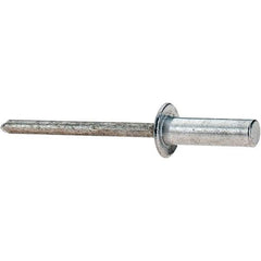 Value Collection - Size 66 Dome Head Aluminum Closed End Sealing Blind Rivet - Aluminum Mandrel, 0.251" to 3/8" Grip, 3/8" Head Diam, 0.192" to 0.196" Hole Diam, 0.656" Length Under Head, 3/16" Body Diam - First Tool & Supply