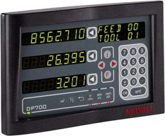 Newall - 3 Axes, Microsyn 2G & Spherosyn 2G Compatible DRO Counter - LED Display, Programmable Memory - First Tool & Supply