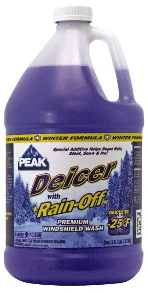 Peak - Water-Based Solution Windshield Washer Fluid - 1 Gal Bottle, -25°  Freezing Point - First Tool & Supply