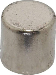 Mag-Mate - 3/8" Diam x 3/8" High Neodymium Rare Earth Magnet - 5.7 Lb Max Capacity, 200°F Max, Nickel Plated - First Tool & Supply