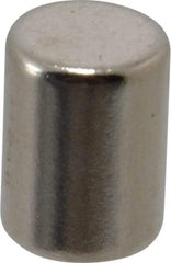 Mag-Mate - 3/8" Diam x 1/2" High Neodymium Rare Earth Magnet - 6.7 Lb Max Capacity, 200°F Max, Nickel Plated - First Tool & Supply