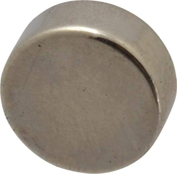 Mag-Mate - 1/2" Diam x 0.2" High Neodymium Rare Earth Magnet - 6 Lb Max Capacity, 200°F Max, Nickel Plated - First Tool & Supply