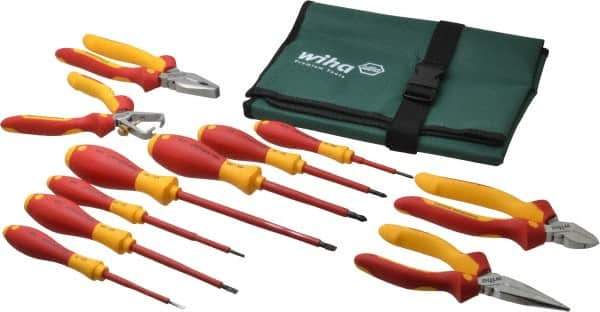 Wiha - 11 Piece Insulated Hand Tool Set - Comes in Canvas Pouch - First Tool & Supply