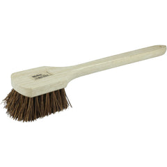 20″ Utility Scrub Brush, Palmyra Fill, Long Handle, Wood Block - First Tool & Supply