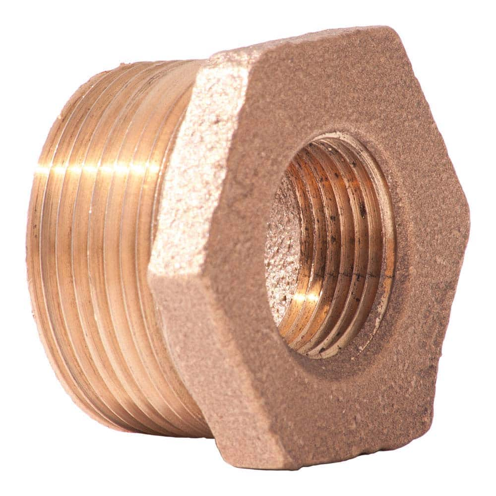 Merit Brass - Brass & Chrome Pipe Fittings Type: Hex Bushing Fitting Size: 1-1/2 x 3/4 - First Tool & Supply