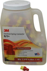 3M - 2, 18 to 2, 8 AWG, 600 Volt, Flame Retardant, Wing Twist on Wire Connector - Red & Yellow, 221°F - First Tool & Supply